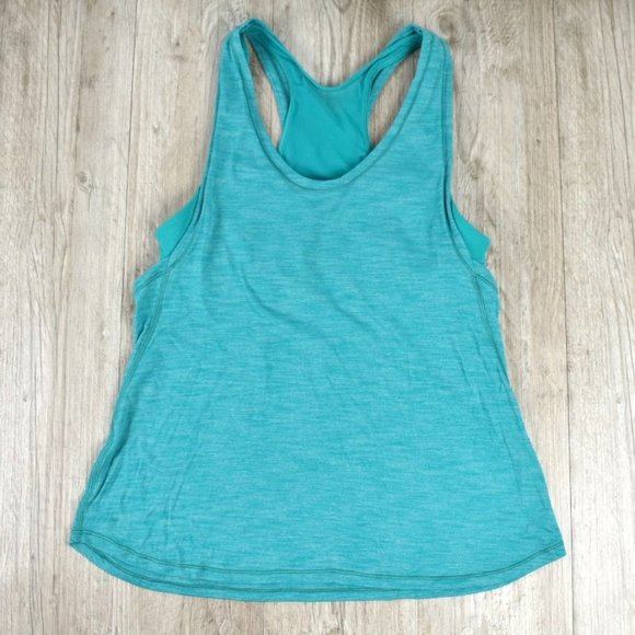 Lululemon Glide and Stride Viridian Green 2-in-1 Tank 2017 W1ADIS - Picture 1 of 7